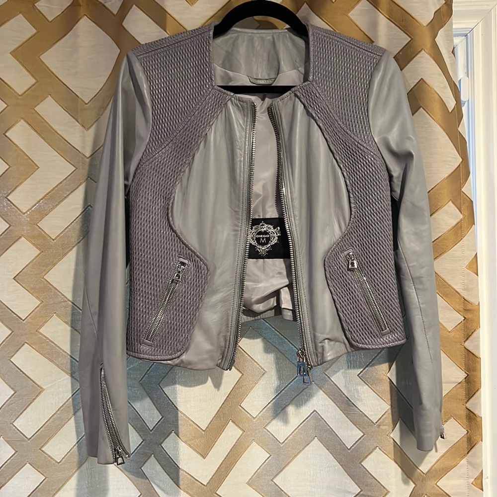 Leather Jacket with Beautiful Details